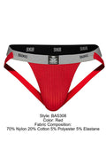BIKE Athletic BAS308 Men's Underwear Swimmer Athletic Jockstrap Color Red