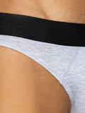 BIKE Athletic BAS319 Active Thong in Color Light Gray