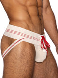 BIKE Athletic BAS343 Vintage Lace-up Jockstrap - Vintage Cream Color Vintage Cream