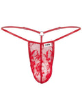 CandyMan 95007 Men's Underwear Seductive Lace Thong Color Red
