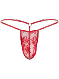 CandyMan 95007 Men's Underwear Seductive Lace Thong Color Red