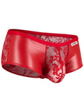 CandyMan 95008 Men's Underwear Seductive Lace Trunks Color Red
