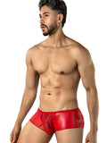 CandyMan 95008 Men's Underwear Seductive Lace Trunks Color Red