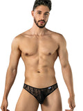 CandyMan 95011 Men's Underwear Seductive Lace Thongs Color Black