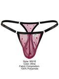CandyMan 95016 Men's Underwear Sexy Mesh Thongs Color Wine