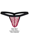 CandyMan 95017 Men's Underwear Mesh Thongs Color Wine