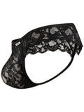 CandyMan 95019 Men's Underwear Elegant Lace Thongs Color Black