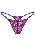 CandyMan 95020 Men's Underwear Sensual Lace Thongs Color Purple