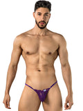 CandyMan 95020 Men's Underwear Sensual Lace Thongs Color Purple