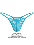 CandyMan 95020 Men's Underwear Sensual Lace Thongs Color Turquoise