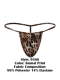 CandyMan 9586 Men's Underwear Mini G-String Color Animal Print