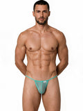 CandyMan 9586 Men's Underwear Mini G-String Color Aqua Mesh