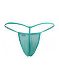 CandyMan 9586 Men's Underwear Mini G-String Color Aqua Mesh