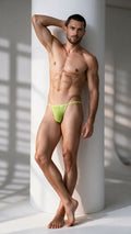 CandyMan 9586 Men's Underwear Mini G-String Color Hot Green Mesh