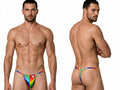 CandyMan 9586 Men's Underwear Mini G-String Color Rainbow Print