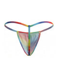 CandyMan 9586 Men's Underwear Mini G-String Color Rainbow Print