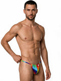 CandyMan 9586 Men's Underwear Mini G-String Color Rainbow Print