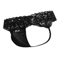 CandyMan 99370 Men's Underwear Sensual Lace Thongs Color Black