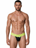 CandyMan 99370 Men's Underwear Sensual Lace Thongs Color Hot Green