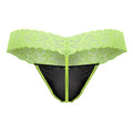 CandyMan 99370 Lace Thongs Color Hot Green