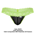 CandyMan 99370 Lace Thongs Color Hot Green