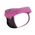 CandyMan 99370 Men's Underwear Sensual Lace Thongs Color Hot Pink