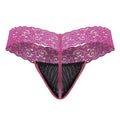 CandyMan 99370 Men's Underwear Sensual Lace Thongs Color Hot Pink