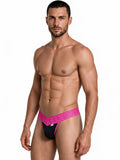 CandyMan 99370 Men's Underwear Sensual Lace Thongs Color Hot Pink