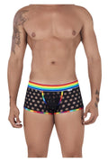 CandyMan 99511X Polka Mesh Trunks Color Black-Rainbow