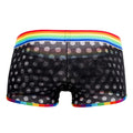 CandyMan 99511X Polka Mesh Trunks Color Black-Rainbow