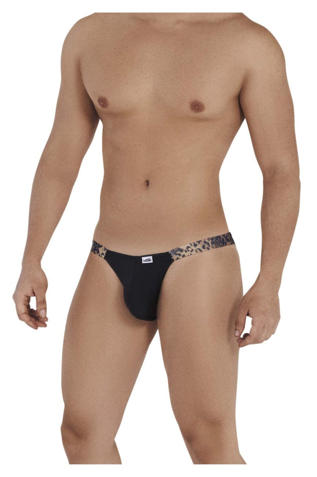 CandyMan 99536X Bikini Jockstrap Color Black-Animal Print