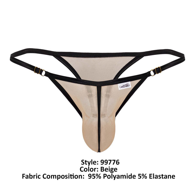 CandyMan 99776 Mesh Thongs Color Beige