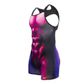 CandyMan 99796 Muscle Onesie Bodysuit Color Magenta
