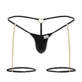 CandyMan 99827 Chain-Garter Thongs Color Black