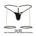 CandyMan 99827 Chain-Garter Thongs Color Black