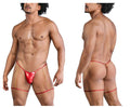 CandyMan 99827 Chain-Garter Thongs Color Red