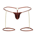 CandyMan 99827 Chain-Garter Thongs Color Red