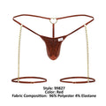 CandyMan 99827 Chain-Garter Thongs Color Red