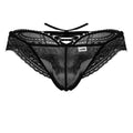 CandyMan 99828 Lace-Mesh Thongs Color Black