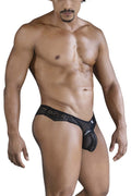 CandyMan 99828 Lace-Mesh Thongs Color Black
