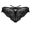 CandyMan 99828 Lace-Mesh Thongs Color Black