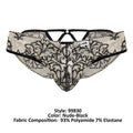 CandyMan 99830 Lace Briefs Color Nude-Black