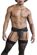 CandyMan 99837 Lace-Garter Outfit Color Black
