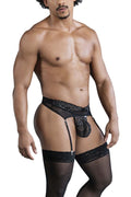 CandyMan 99837 Lace-Garter Outfit Color Black