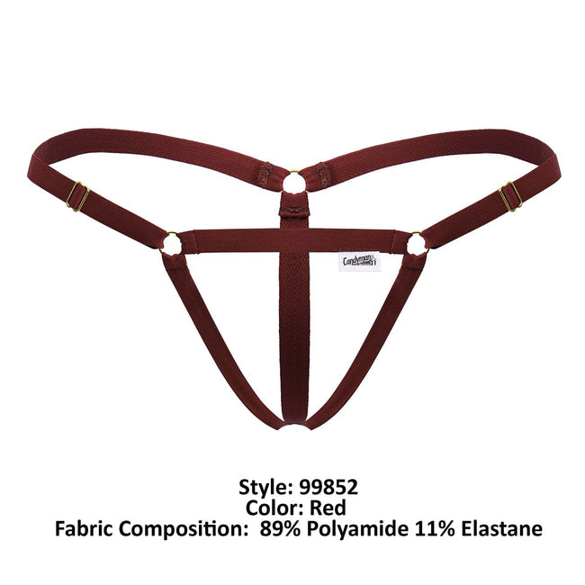CandyMan 99852 Nudist Thongs Color Red