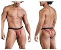 CandyMan 99853 Lace Jockstrap Color Black-Terracotta