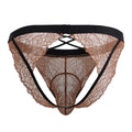 CandyMan 99853 Lace Jockstrap Color Black-Terracotta