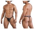 CandyMan 99856 Polka Mesh Thongs Color Black