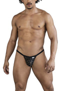 CandyMan 99856 Polka Mesh Thongs Color Black