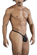 CandyMan 99856 Polka Mesh Thongs Color Black